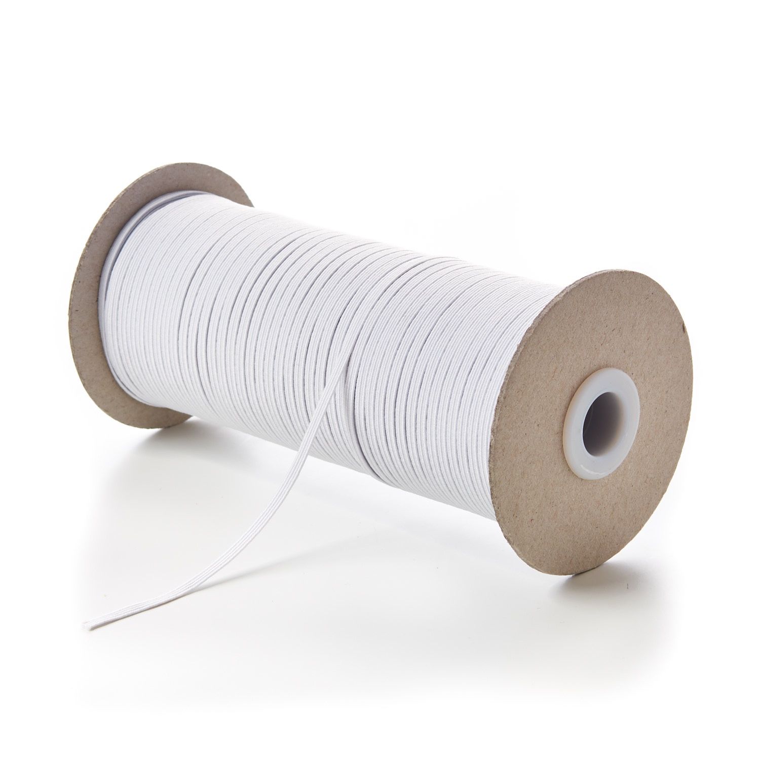 1/4” White Elastic Braided Band for Mask making etc 144 yards