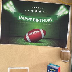 Happy Birthday Football Banner 