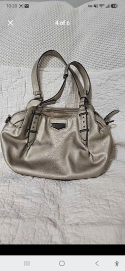 Metallic Gold Leather Shoulder Bag