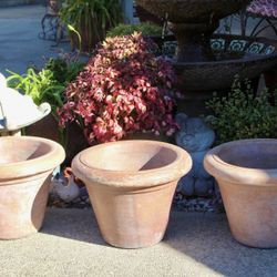 A Set Of 3 Pots Manufactured By Al’s Garden Art Inc. In 2001 - $300 For All Three