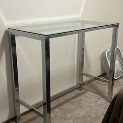 FREE Metal table With Glass Top