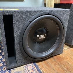 New 15” Kong Audio Subwoofer + New Ported Enclosure 