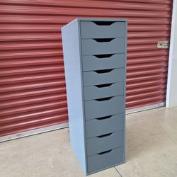 IKEA Alex 9 Drawer Gray Turquoise