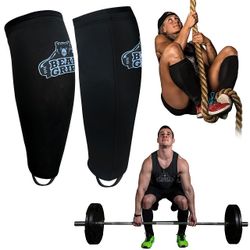 Bear Grips Deadlift Shin Guards - Gym Equipment Rope Climbing Shin Guard for Men and Women - Injury Prevention Calf Support Shin Guard Sleeves for Ult