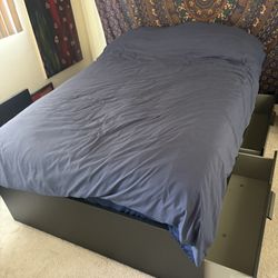 Full Size Bed With Multiple Drawer Bed Frame. 