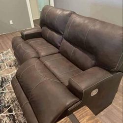 Dark Brown Power Reclining Sofa 🤩 Living Room Set✅ Brand New ☀️$39 Down Payment 💥