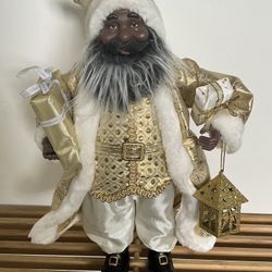 Tall Collectible African American Santa Claus!! GREAT Collectible Figurine 17”