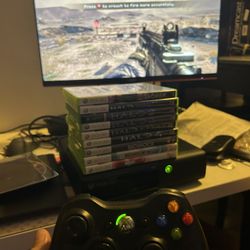 Xbox 360 w/ Rock Band 3 & Guitar