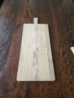 William Sonoma wood cutting board w handle $60