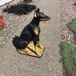 Lifesize Doberman Dog Statue
