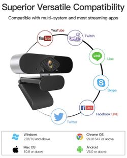 WebCam Video Conference 1080P HD USB 2.0 with Microphone For PC Laptop Desktop