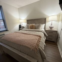 Restoration hardware Bedframe And bedside Tables 