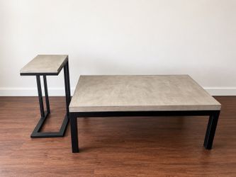 Concrete Top Coffee Table and End Table Set
