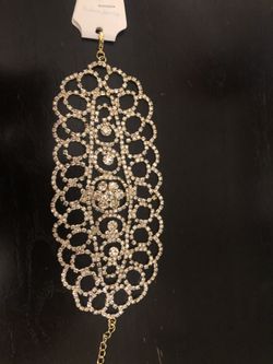 Gold and lab diamond bracelet