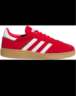 adidas Handball Spezial Lifestyle Shoes Scarlet White Gold Size 9 New