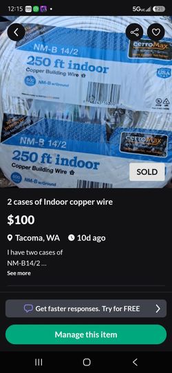 2 cases of Indoor copper wire