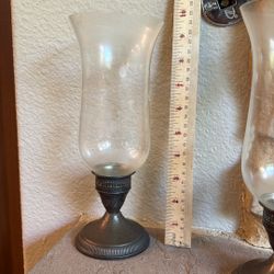 Vintage Weighted Sterling Grape Etched Candlesticks Set Of Two