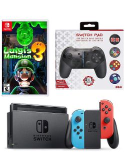 Brand New Nintendo Switch Luigi's Mansion 3 Game & Console Bundle