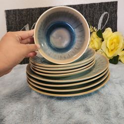 Beautiful Glazed Ceramic Dinner Plate Set