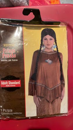 Western Fringe Poncho Costume Adult Standard