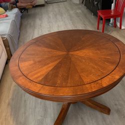 Solid Wood Pedestal Dining Table