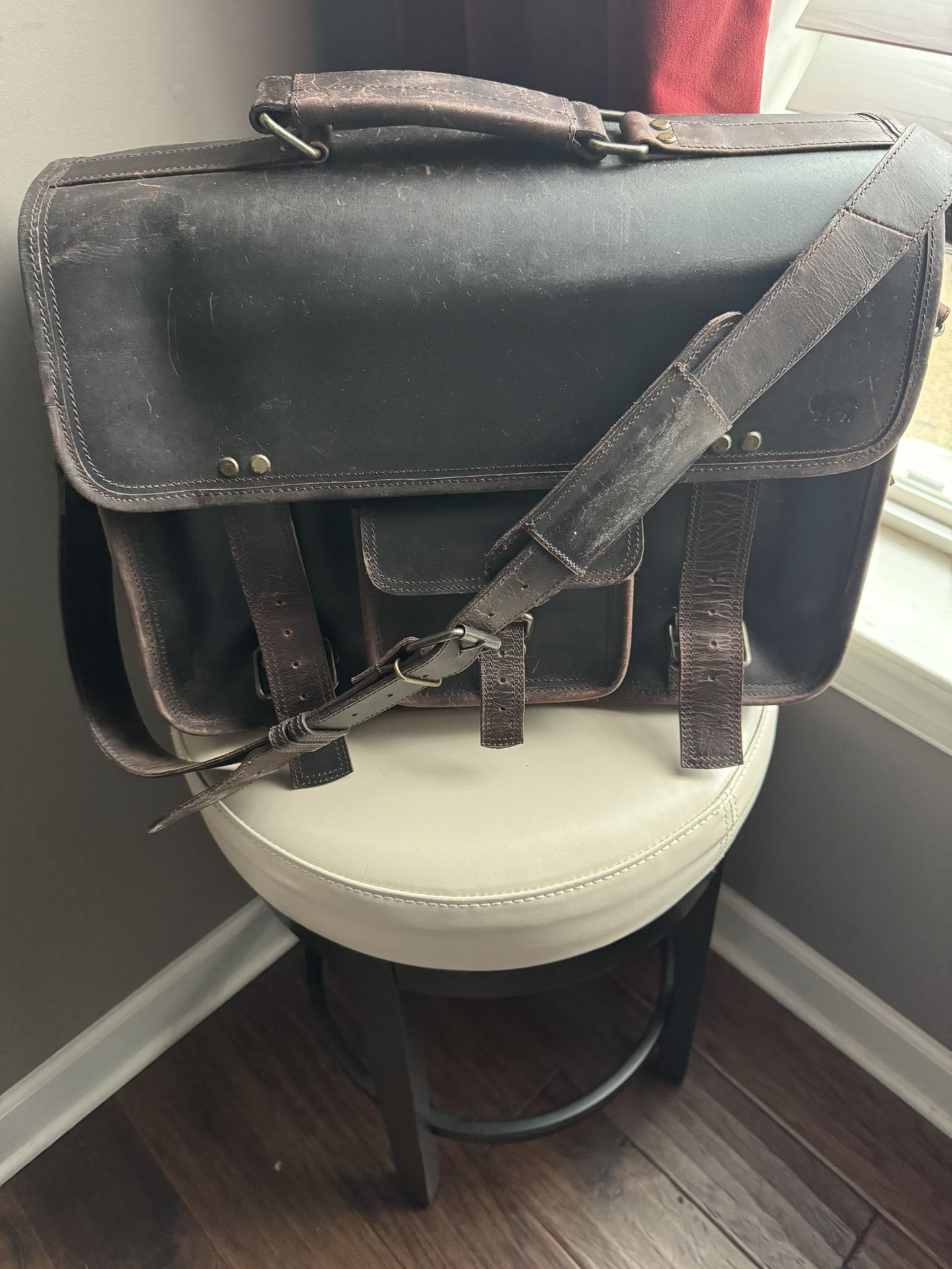 ROOSEVELT BUFFALO LEATHER BRIEFCASE BAG