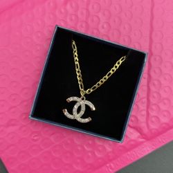 Authentic Upcycled Charm Necklace 18kGold Plated Figaro Chain 18 Inch