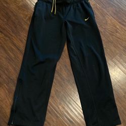 Nike Dri-FIT Black & Gold Athletic Pants – Men’s Size L