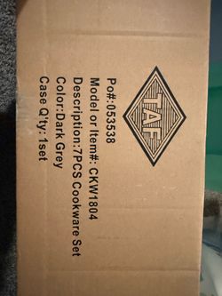 New 7piece cookware set dark gray
