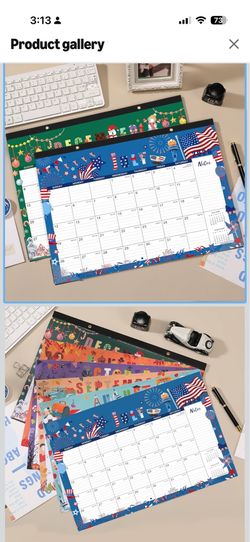 Desk Calendar 2026-2027 - Calendar 2026-2027 from Jul 2026 to Dec 2027, 17"×12", 18 months Calendar with Corner Protectors, Large Ruled Blocks, Notes 