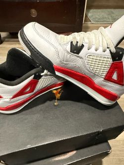 Jordan 4 retro white/fire red-black