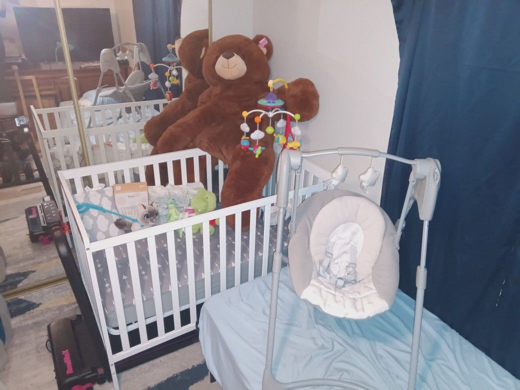 Baby Crib And Swing And More