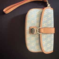 Dooney & Bourke  Light Blue Wrist Wallet Clutch Bag