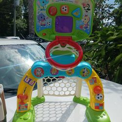 New Kids Vtech Learning Play Toy Hoops Game Comes W Ball 9 Firm