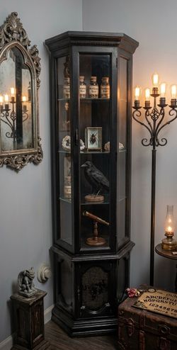 Gothic style vintage display cabinet