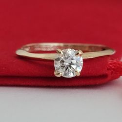 ❤️10k Size 6.5 Fancy Solid Yellow Gold Moissanite Ring!/ Anillo de Oro con 1 Moissanita!👌🎁Post Tags: 10k 14k