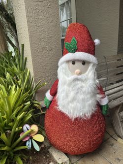 Sparkly Santa Outdoor Decoration-Light-up -4 Ft