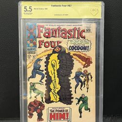 CBCS 5.5 1967 Fantastic Four #67 1st App of “HIM” Signed By Joe Sinnott Marvel *5944