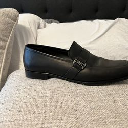 Prada Black Leather Dress Loafer