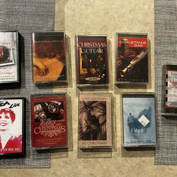 Vintage Christmas Music Cassette Tapes ( 9 ) 