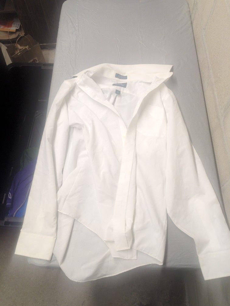 Stafford Wrinkle Free White Dress Shirt - 15.5, 35