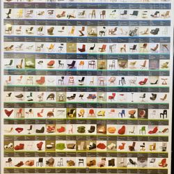 Vintage Vitra Design Museum Collection Chair Design History Graphic Poster