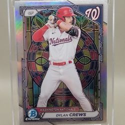 2024 Bowman Chrome Dylan Crews Etched In Glass SSP Case Hit