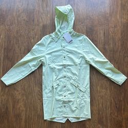 RAINS Long Jacket XS NWT Color-Mineral