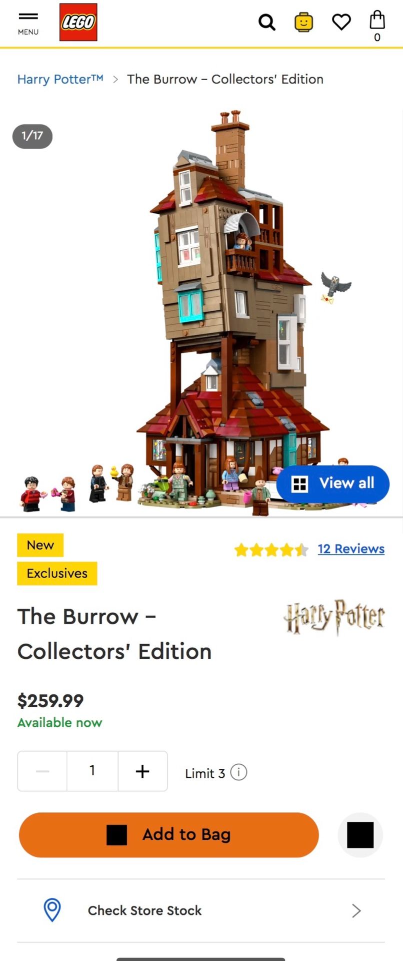 Lego Harry Potter The Burrow - Collectors Edition