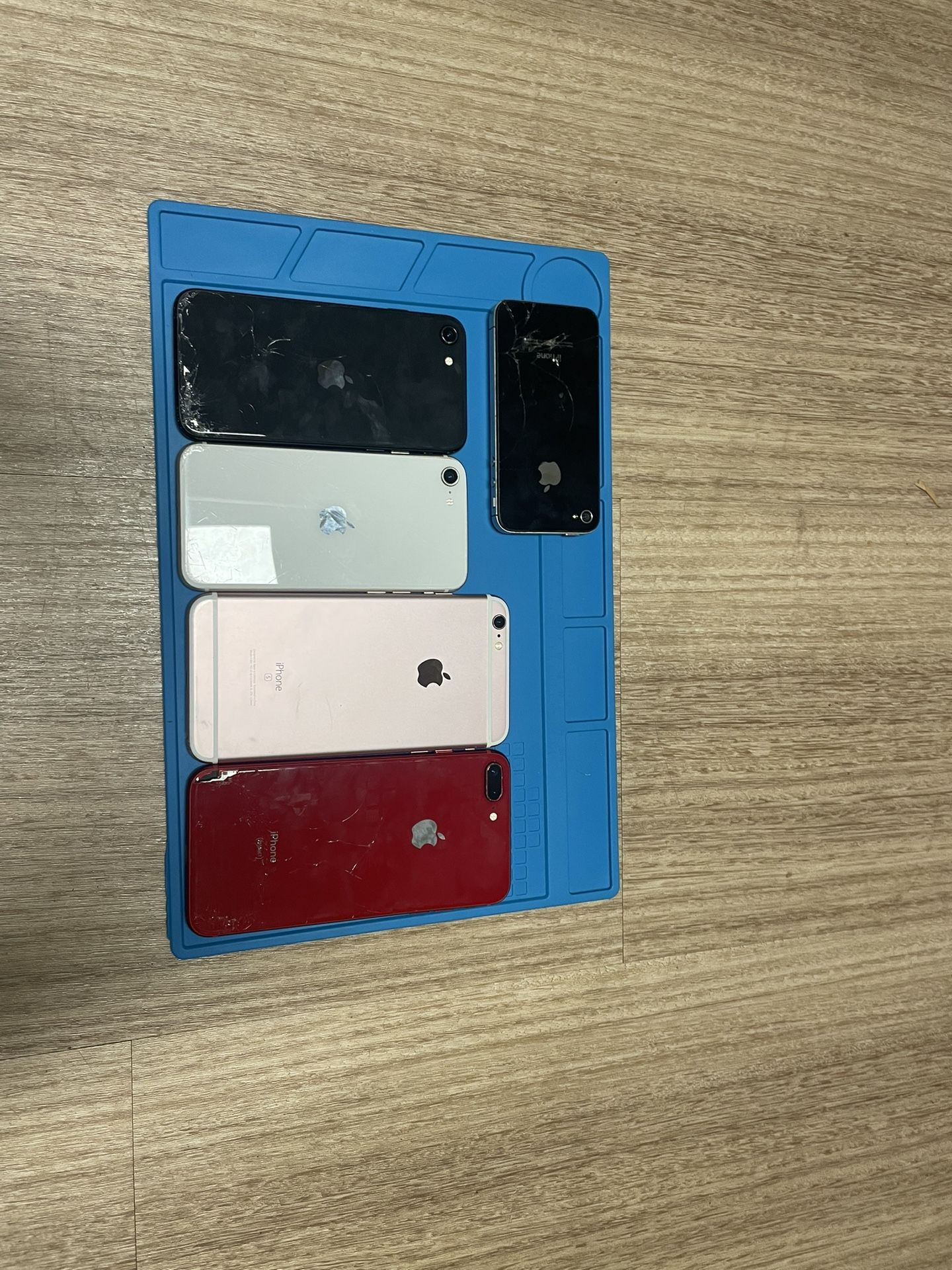 Lot of 5 iPhones for parts or repair