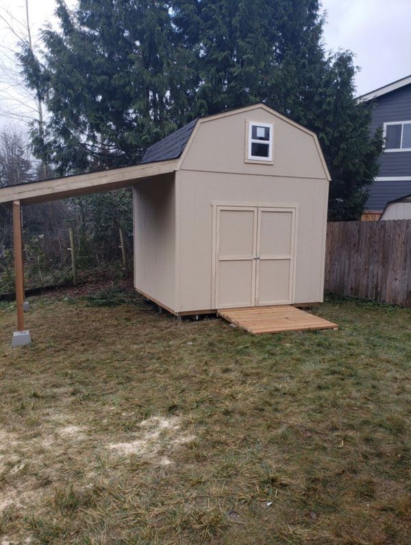 10x10 barn style shed with 8ft extension for Sale in 