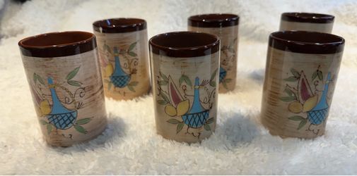 Nasco Del Coronado Japan Hand Painted Tumblers - Set of 6