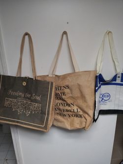 3 large shopping bags storage bags tote bags