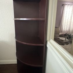 Solid Wood-Mahogany Corner Shelf